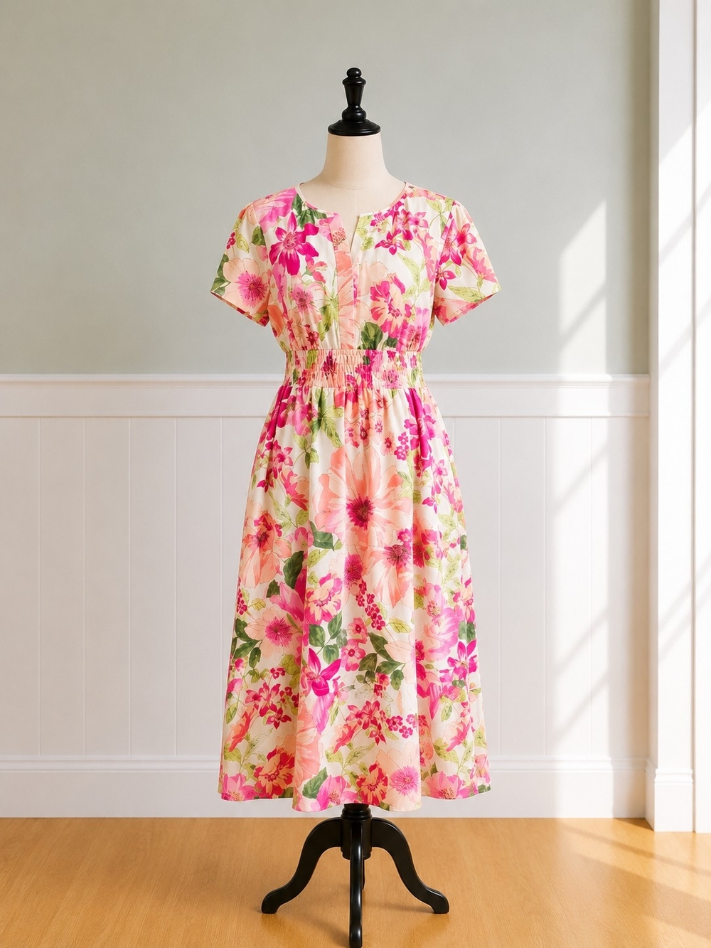 Be By Chetta B Pink Floral Dress - Picture 1 of 6